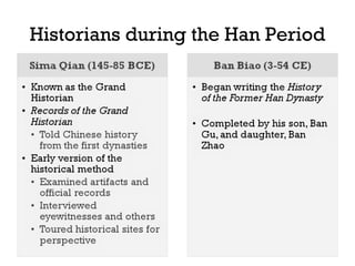 Historians during the Han Period
 