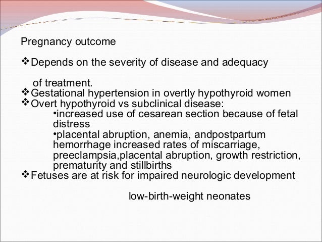 Thyroid diseases in pregnancy