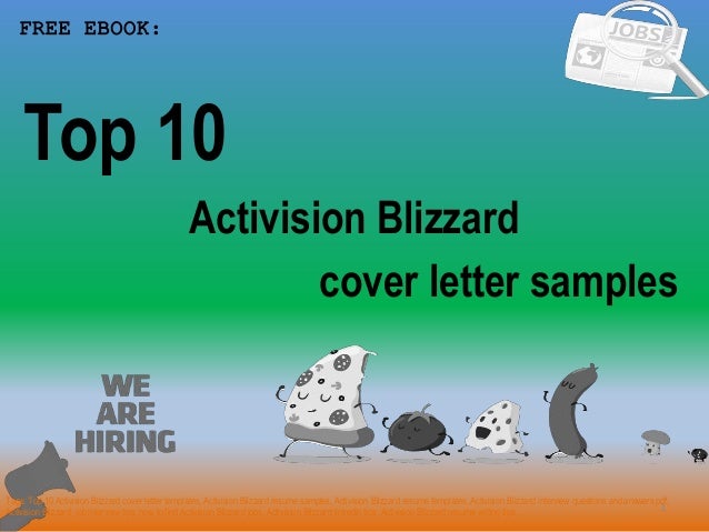 Top 10 Activision Blizzard Cover Letter Samples