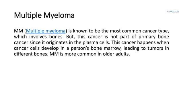 Types of Bone Cancer | PPT