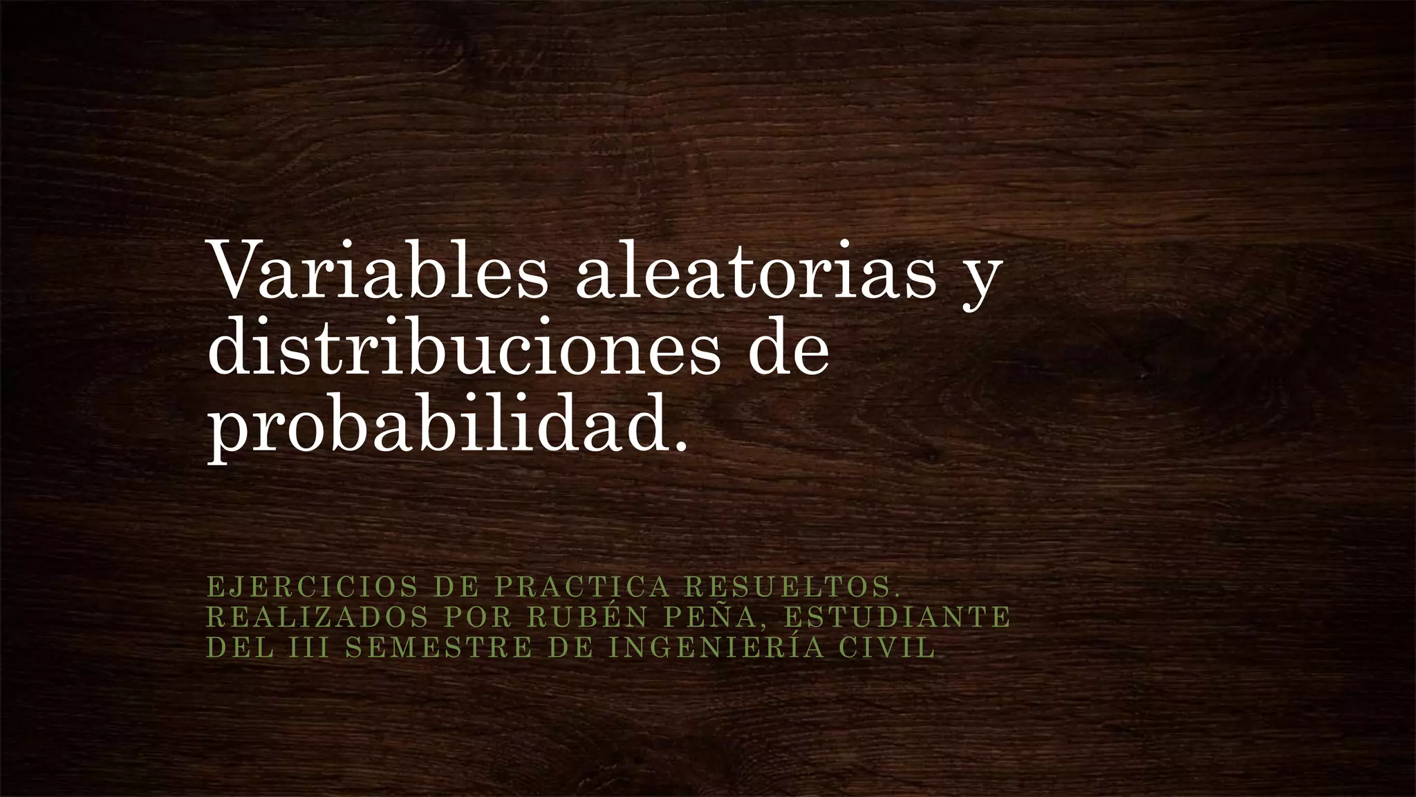 Variables aleatorias y distribuciones de probabilidad | PPT | Descarga ...