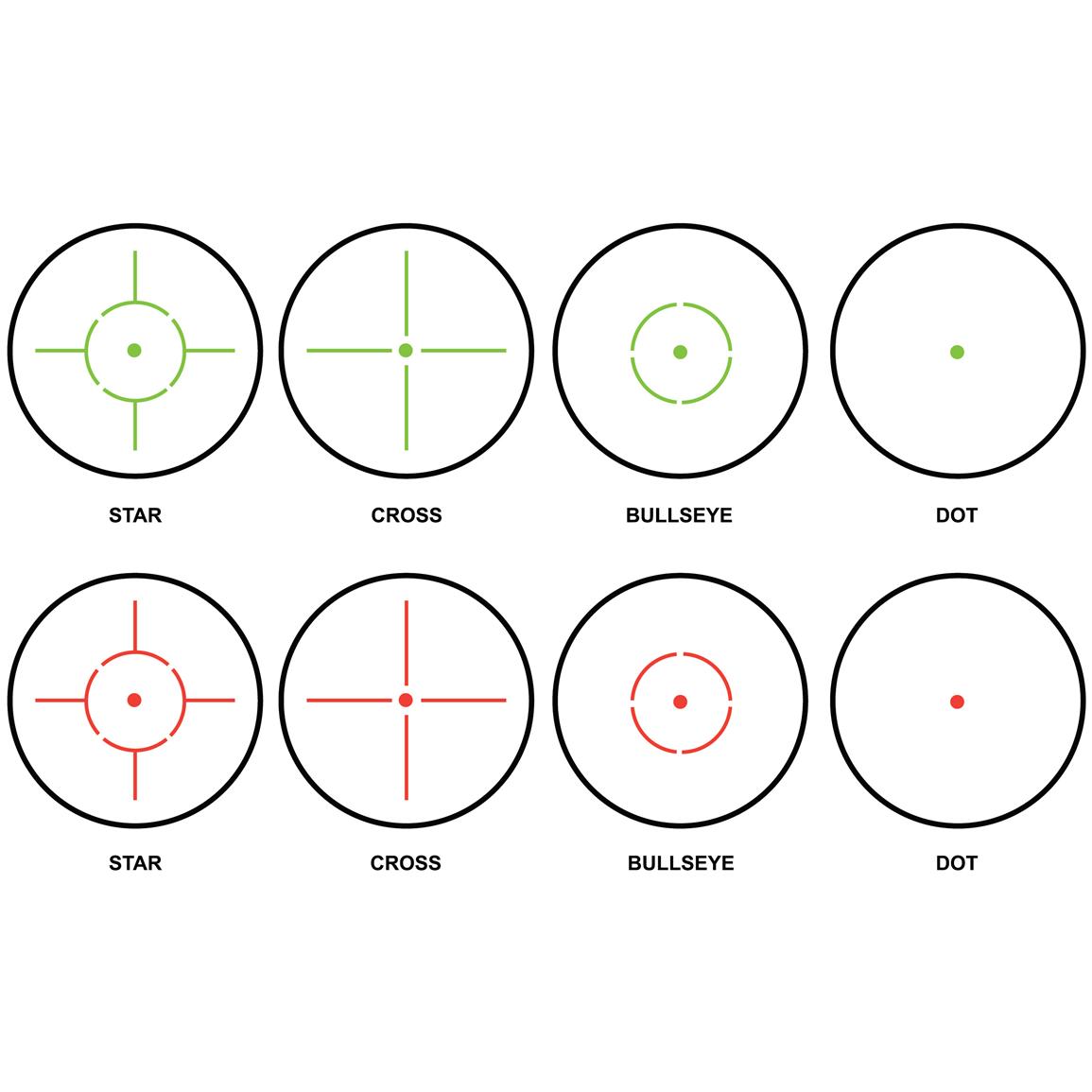 Barska Multi-reticle Electro Reflex Sight with Red Laser - 579562, Red ...