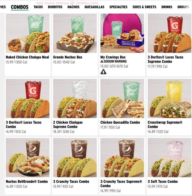 Taco Bell Menu Prices Printable