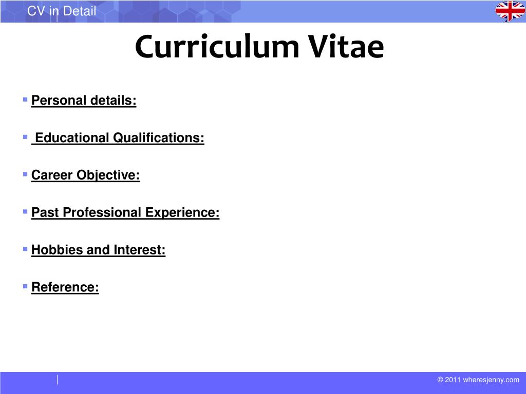 PPT - Curriculum Vitae PowerPoint Presentation, free download - ID:1624039