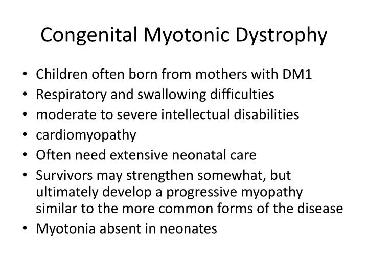 PPT - Modeling Childhood-onset Myotonic Dystrophy PowerPoint ...