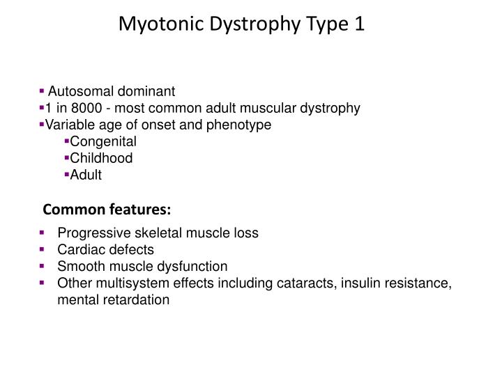 PPT - Modeling Childhood-onset Myotonic Dystrophy PowerPoint ...