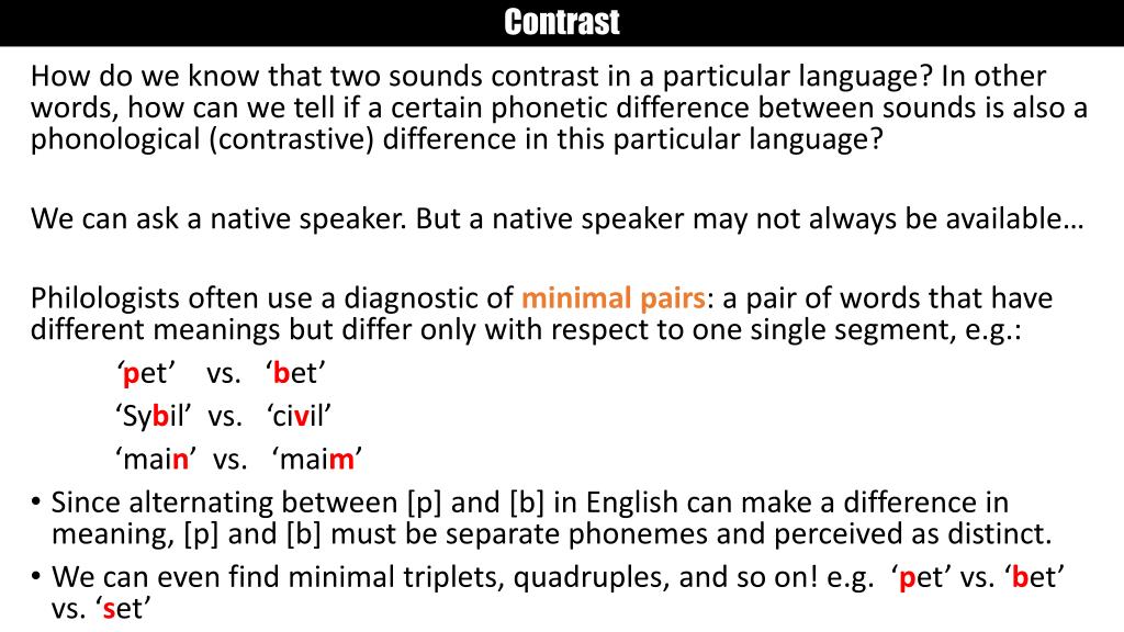 PPT - Contrast, phonemes, common phonological processes PowerPoint ...