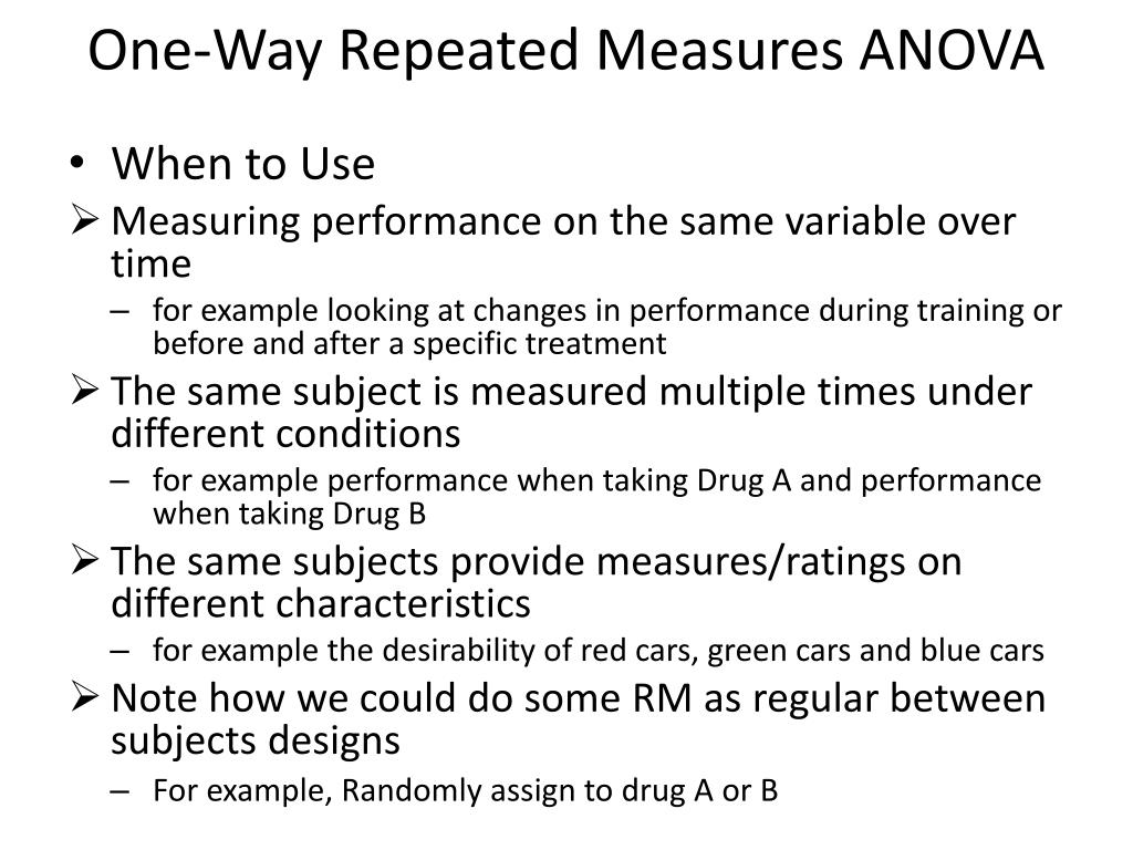 PPT - Repeated Measure Design of ANOVA PowerPoint Presentation, free ...