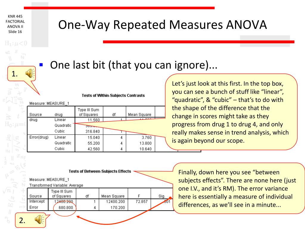 PPT - Repeated Measures ANOVA PowerPoint Presentation, free download ...