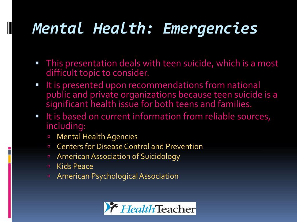 PPT - Mental Health Emergencies PowerPoint Presentation, free download ...