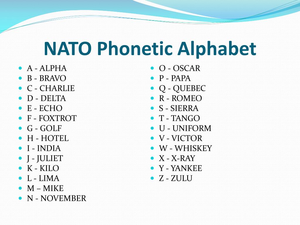 PPT - NATO Phonetic Alphabet PowerPoint Presentation, free download ...