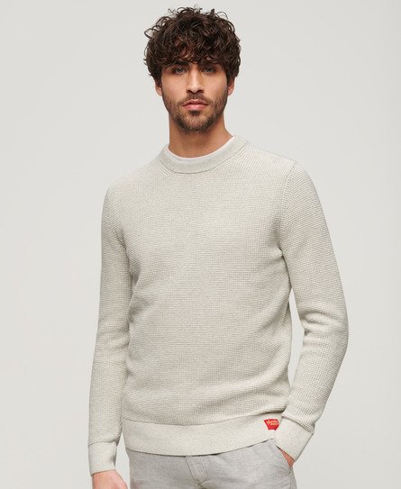 Textured Crew Knitted Jumper