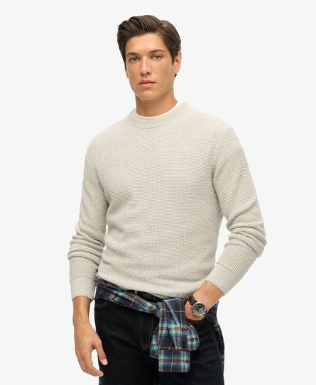 Textured Crew Knitted Jumper