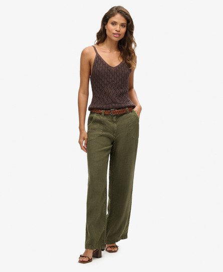 Linen Low Rise Pants