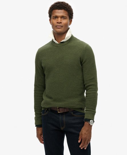 Textured Crew Knitted Jumper