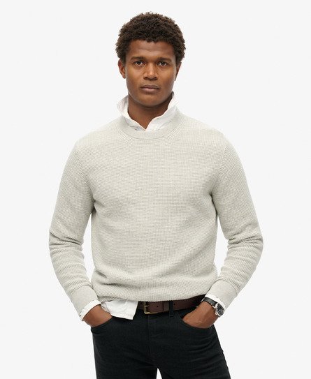 Textured Crew Knitted Jumper