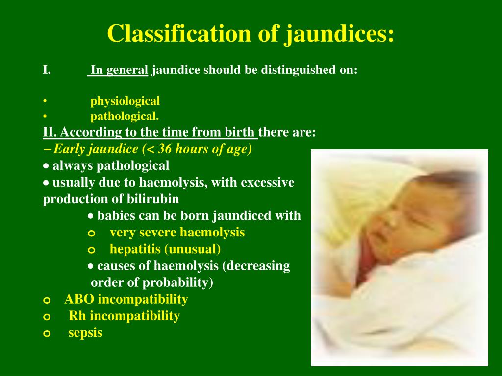 Ppt Differential Diagnosis Of Neonatal Jaundices Hemolytic Disease ...