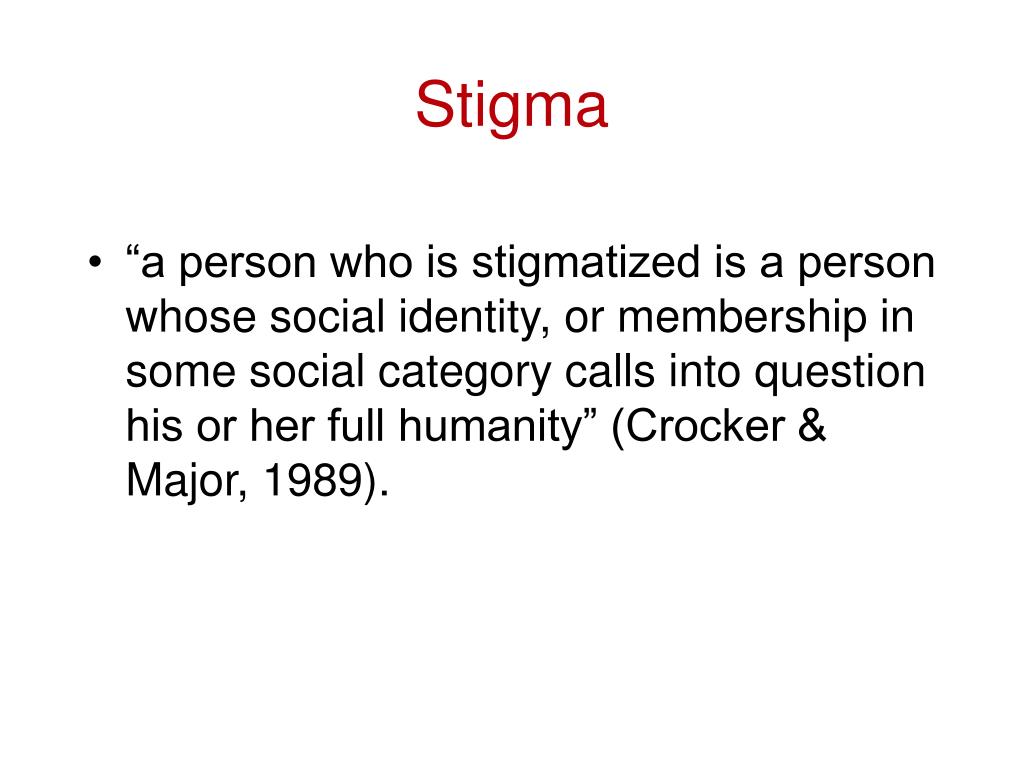 PPT - Psychological Reactions to Perceived Stigma PowerPoint ...