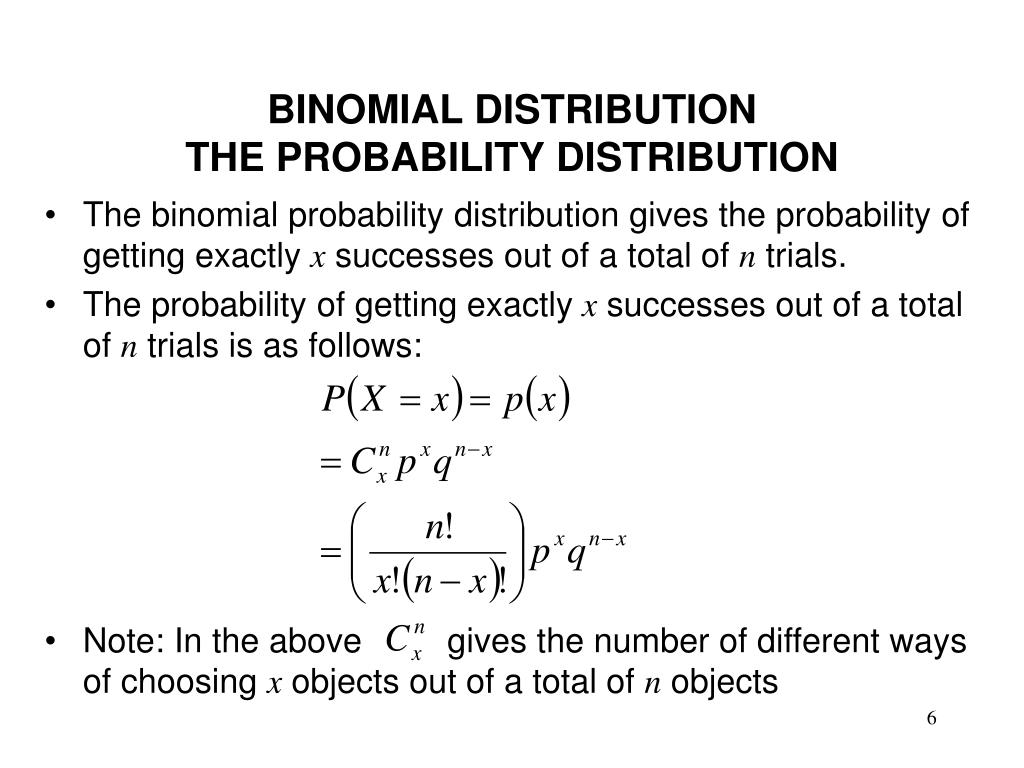 PPT - CHAPTER 6 BINOMIAL DISTRIBUTION PowerPoint Presentation, free ...