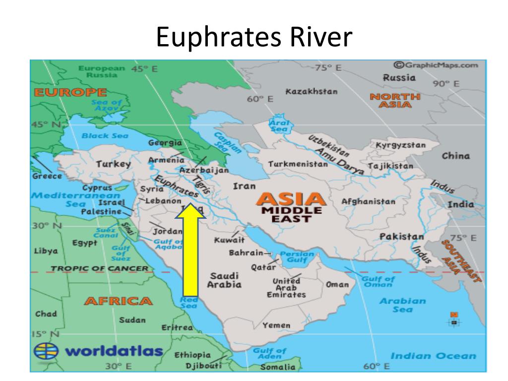 Euphrates River Location On World Map - United States Map