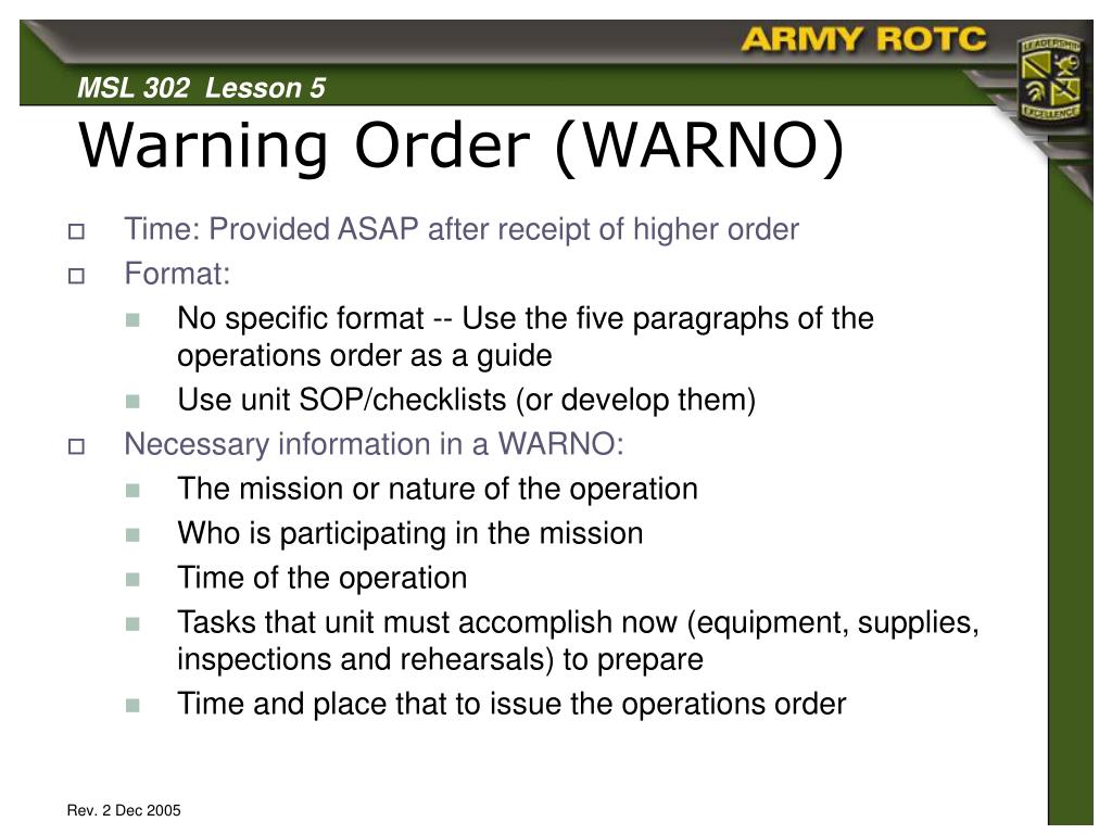 Warno Army Example