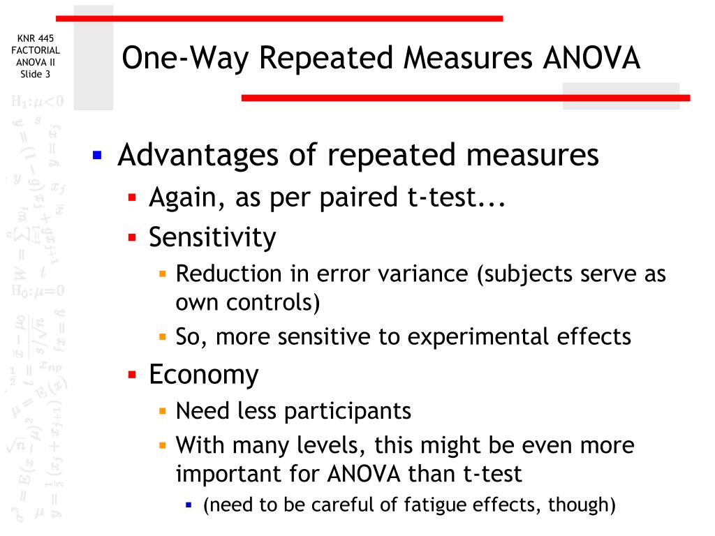 PPT - Repeated Measures ANOVA PowerPoint Presentation, free download ...