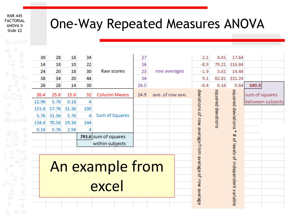 PPT - Repeated Measures ANOVA PowerPoint Presentation, free download ...