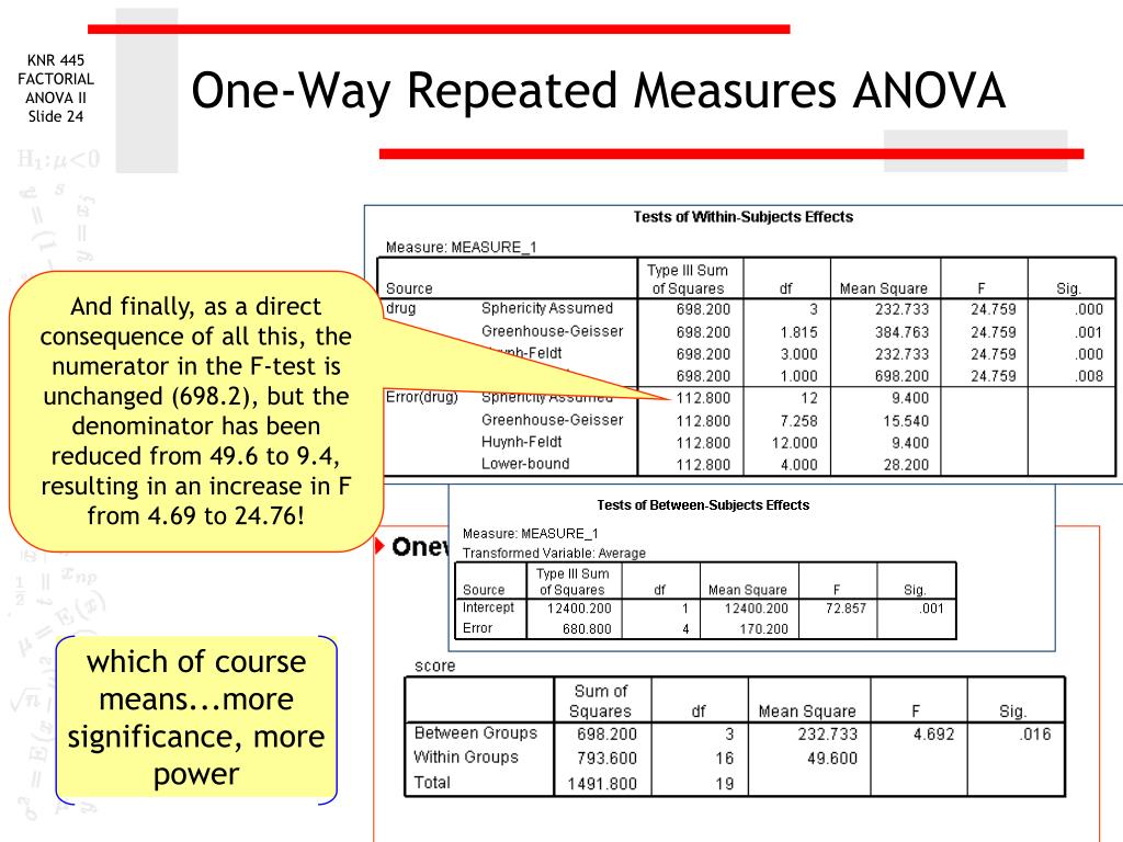 PPT - Repeated Measures ANOVA PowerPoint Presentation, free download ...