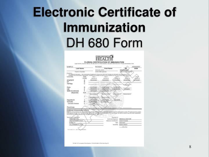 Florida Dh 680 Form Printable