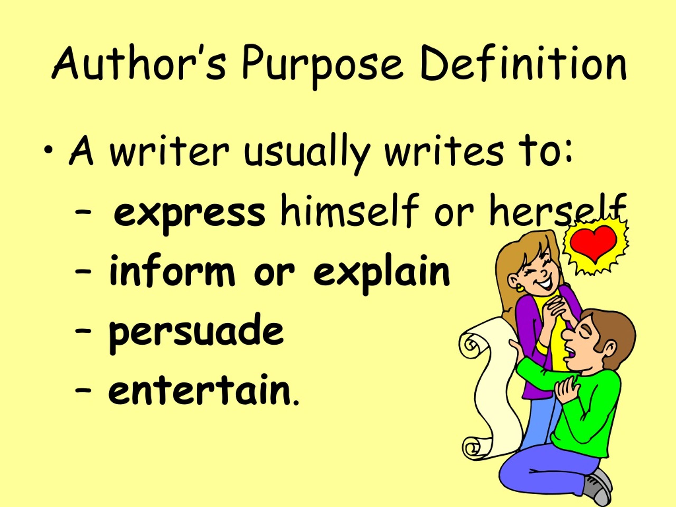 Author's Purpose Definition And Examples