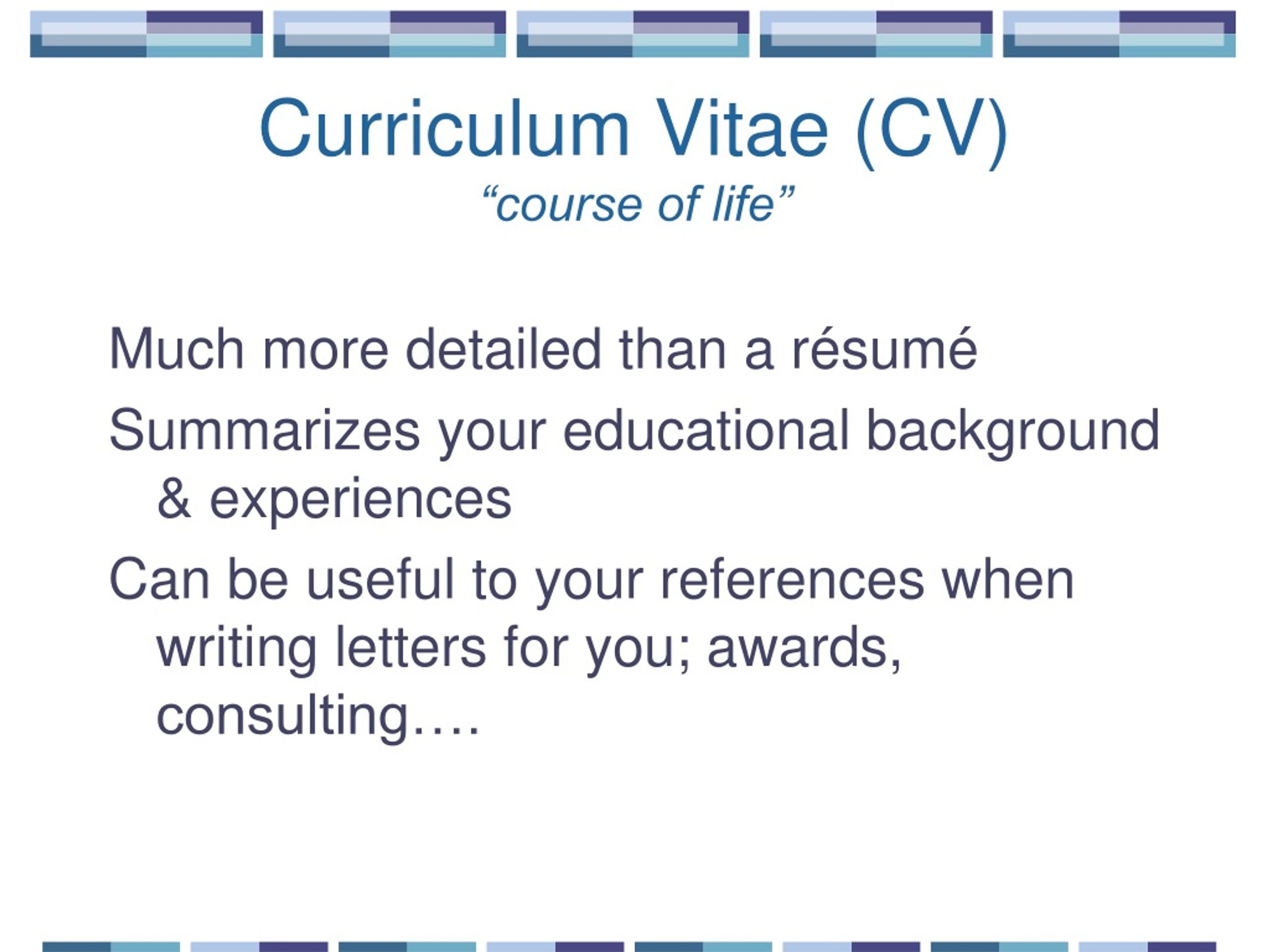 PPT - Developing and Enhancing your CV PowerPoint Presentation, free ...