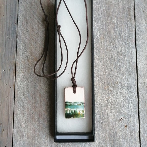 Landscape Ceramic Necklace