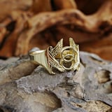 Vesica Pisces Ring Gold