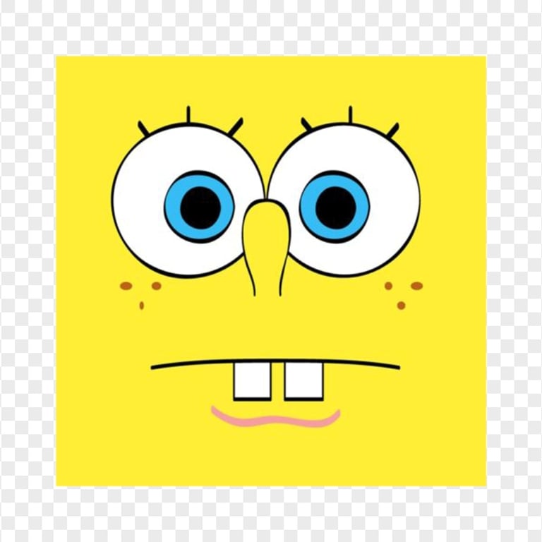 HD Spongebob Square Face Wondering Cartoon Character PNG | Citypng