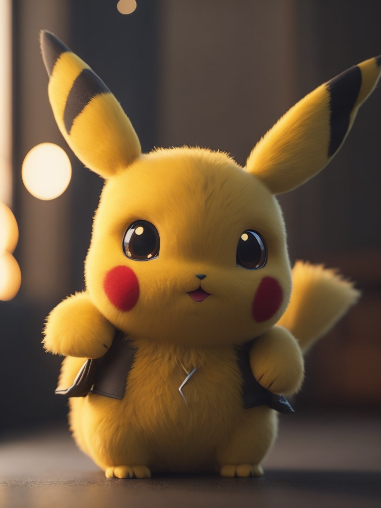 Premium Free ai Images | pikachu cute really cute cozy elegant detailed ...