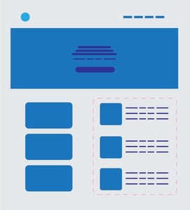 A list with its descriptions generates a symmetrical pattern that is easy to group, and identify.