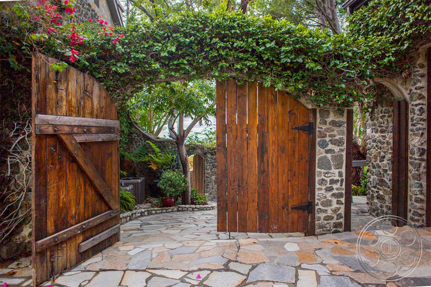 Mansion 83 - outdoors, flagstone, door, garden, arbour