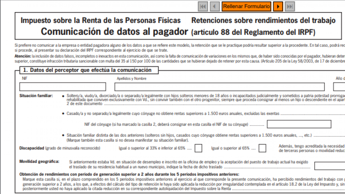 Renta 2019-2020: ¿Cómo se rellena el modelo 145?