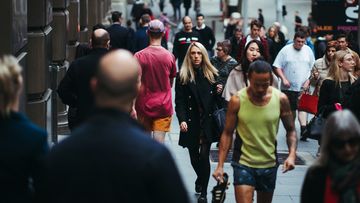 Workers in the Sydney CBD.