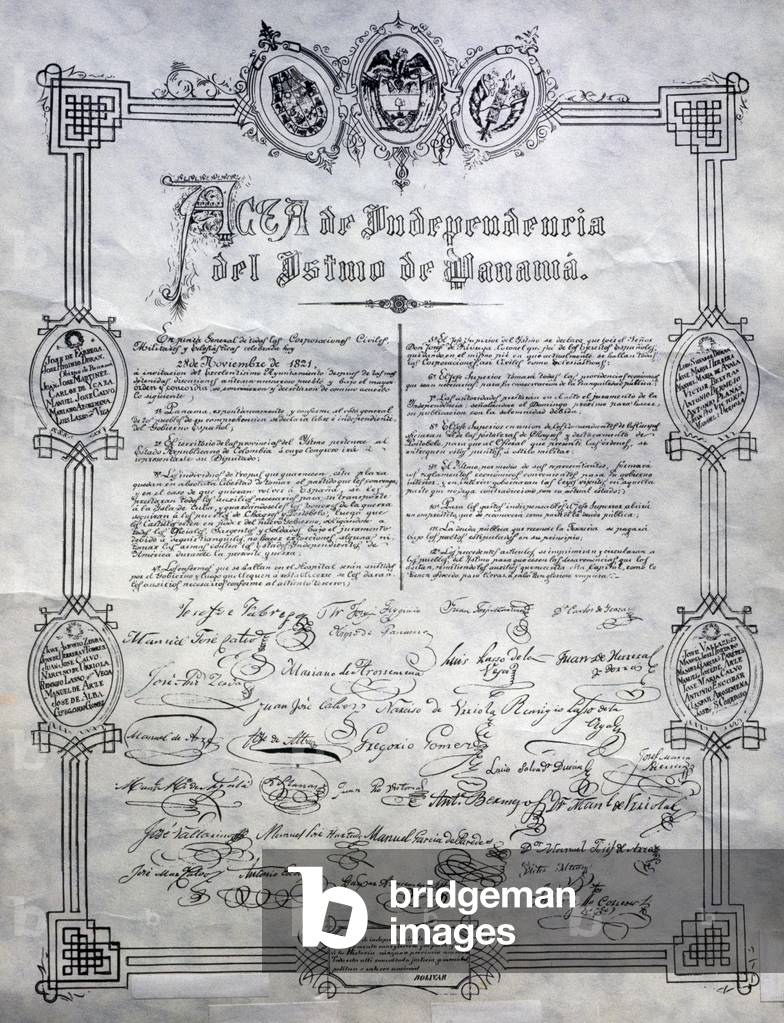 Image of Declaration of Independence on Isthmus of Panama, 1821, Panama ...