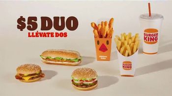 Burger King TV Spot, 'Deals para ti: $5 Duo y $7 Trio' [Spanish]