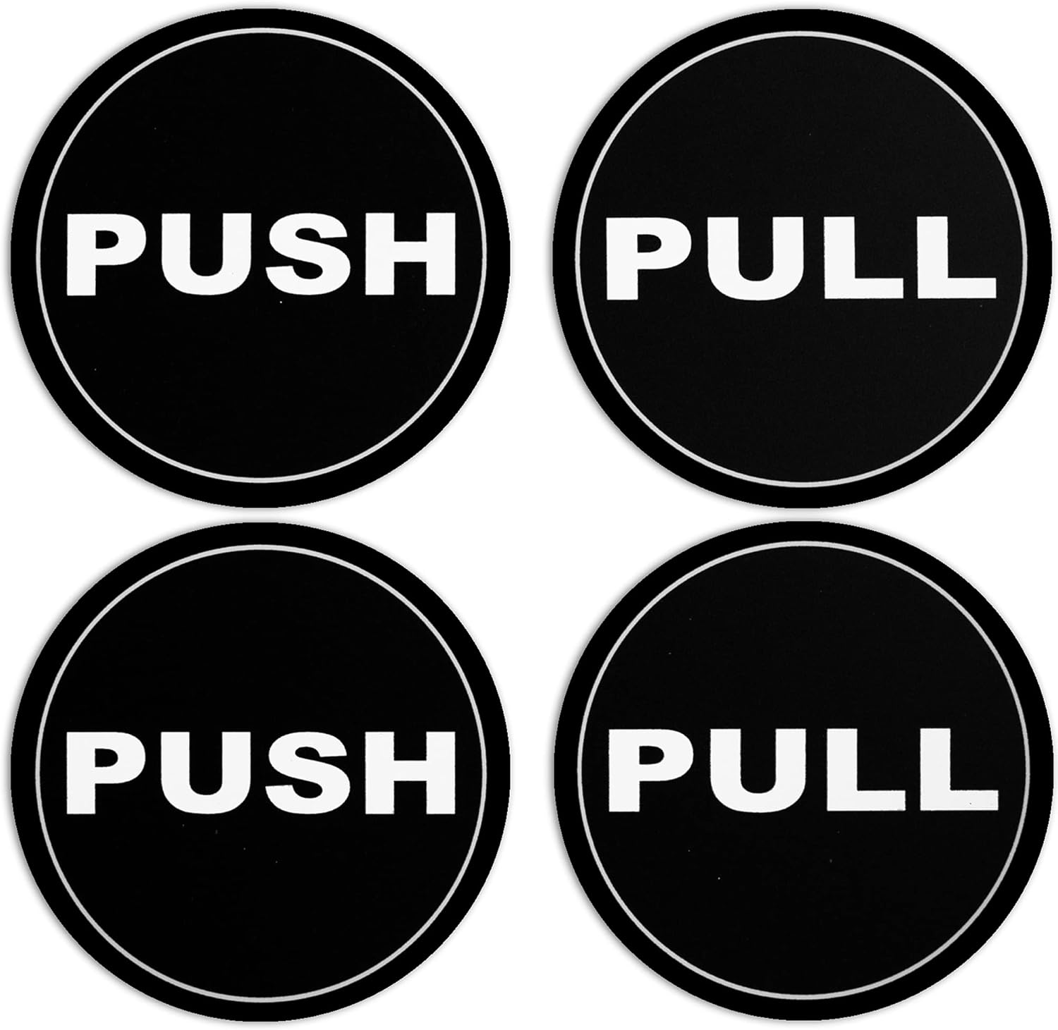 GLOBE ROCKET 2 Sets of Pull Push Signs for Doors, 4 Signs - Clear India ...