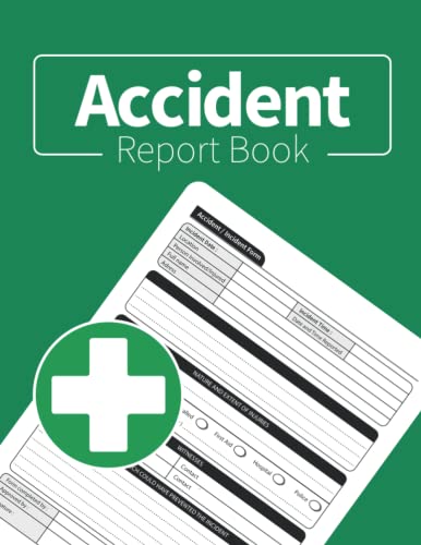 Accident Report Book: Incident & Accident Book HSE compliant for work ...