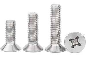 SYLIX M5 x 50mm Length Stainless Steel CSK Phillips Head Screw | Countersunk Phillips Head Screw, Fully Threaded | 100% Stain