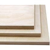 AmericanElm Birch Plywood – Package of 6 (4x4INx6mm) Perfect for Arts and Crafts, School Projects and DIY Projects, Drawing, 