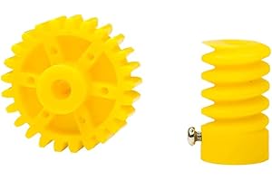 Electronic Spices 2pcs Yellow Spur Plastic Gear 25 Tooth + 6 Tooth For Electronic And School Projects (yellow, 2)