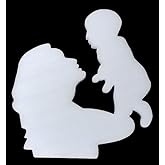 VINAYAKAMART DIY Mother and Baby-Baby Shower Decoration- Length - 42 cm, Height - 55 cm & Width 8 Layer (White)(seemantham De