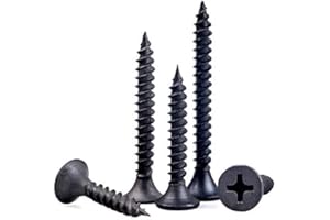 Rpi shop - 6 X 19 (D 3.6mm) Drywall Gypsum Screw Sharp Point Phillips Bugle Head Pack Of 500 Pcs, Black