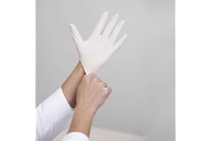 ApTechDeals Latex Medical Examination Disposable Hand Gloves, White, Medium, 100 Piece