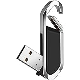 64GB USB-Stick Tragbarer USB-Flash-Laufwerk mit Schlüsselanhänger USB 2.0 Speicherstick für Externe Datenspeicher, Schwarz